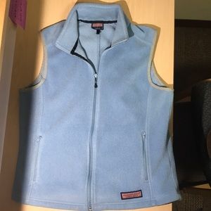 Light Blue Vineyard Vines Fleece Vest with Patch